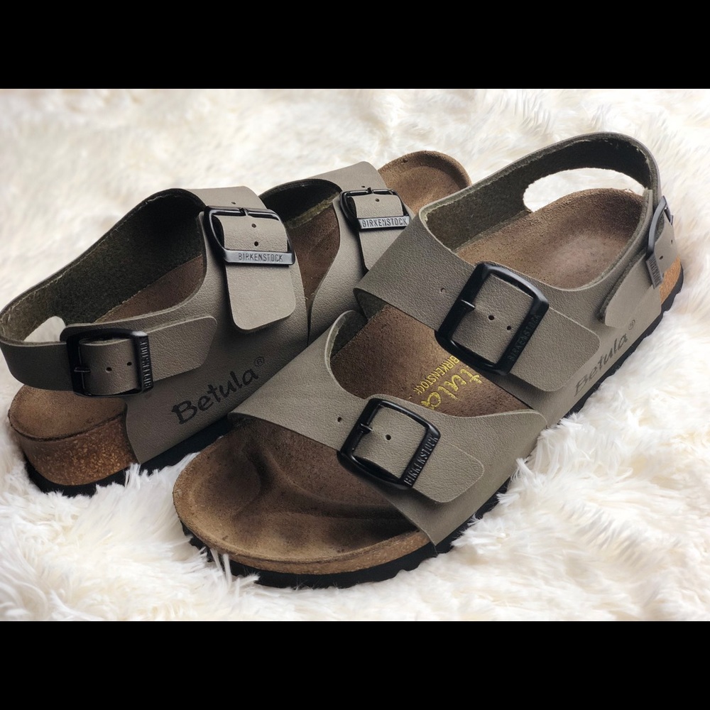 BIRKENSTOCK 245 Green Sling Back Sandals 2 Strap